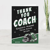Voetbal Helm Cartoon Coach Bedankkaart (Voorkant)