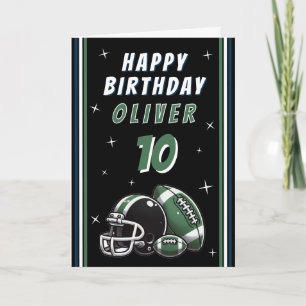 Voetbal Helm Voetbal Cartoon Happy Birthday Kaart