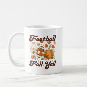 Voetbal Herfst Koffie Pompoen Herfst Y'all Koffiemok