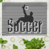 Voetbal het spel, Dish Towel Theedoek (Gevouwen)