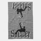 Voetbal het spel, Dish Towel Theedoek (Verticaal)