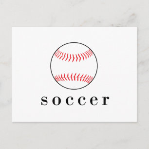 Voetbal Honkbal Grappig Divert Shirts Briefkaart