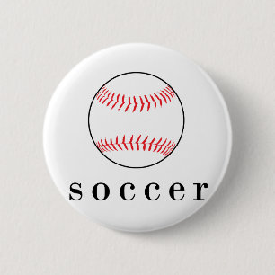Voetbal Honkbal Grappig Divert Shirts Ronde Button 5,7 Cm