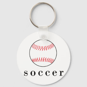 Voetbal Honkbal Grappig Divert Shirts Sleutelhanger