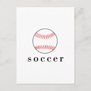 Voetbal Honkbal Grappige Divertente Sport T-Shirt Briefkaart