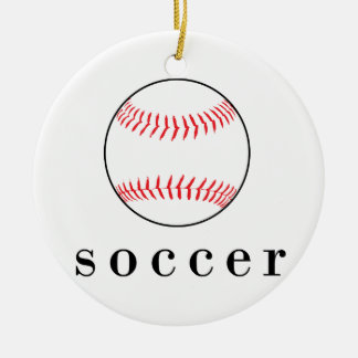Voetbal Honkbal Grappige Divertente Sport T-Shirt Keramisch Ornament