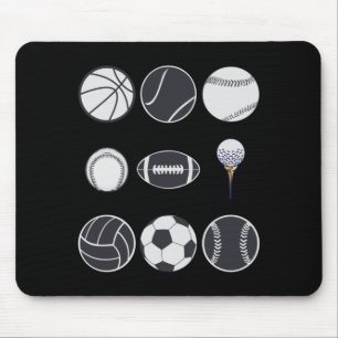 Voetbal honkbal voetbal volleybal basketbal muismat