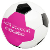 Voetbal Hot Pink & White Ball (Drie kwart)
