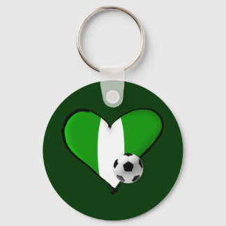Voetbal houdt van Nigeriaanse stijl - Naija vlag h Sleutelhanger