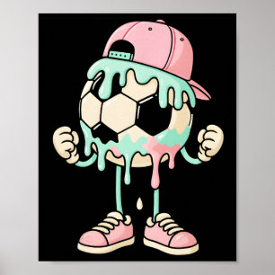 Voetbal Ijs Drip Jongens Jeugd Spelers Fan Sport Poster