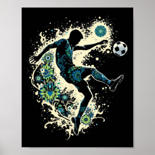 Voetbal Ik ben 7 jaar oud jongen verjaardag Poster