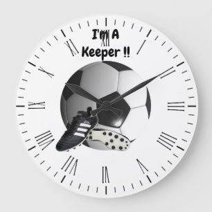 Voetbal Im A Keeper, wandklok Grote Klok