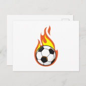 Voetbal in brand briefkaart (Voorkant / Achterkant)