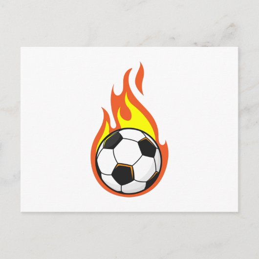 Voetbal in brand briefkaart (Voorkant)