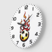 Voetbal in brand grote klok (Hoek)