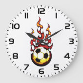 Voetbal in brand grote klok (Voorkant)