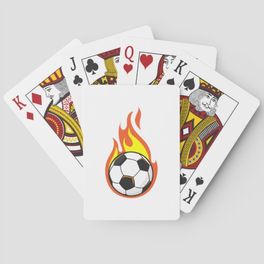 Voetbal in brand pokerkaarten (Achterkant)