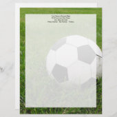 voetbal in Grass Gepersonaliseerd Briefhoofd (Voorkant / Achterkant)