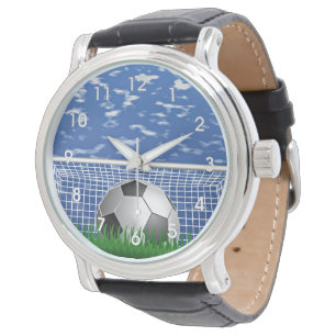 Voetbal in het net, populair design, horloge