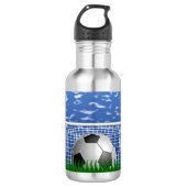 Voetbal in het net, populair design, waterfles (Voorkant)
