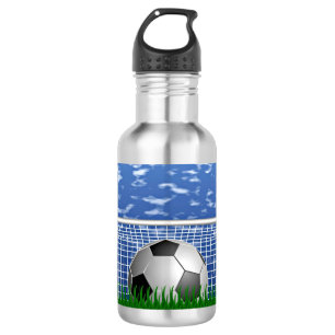 Voetbal in het net, populair design, waterfles