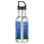 Voetbal in het net, populair design, waterfles (Achterkant)