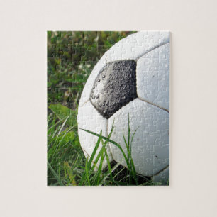 Voetbal in het veld legpuzzel