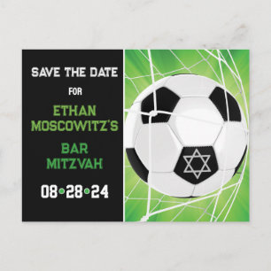 Voetbal in Net Bar Mitzvah Sla de Kaart Datum op