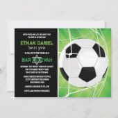 Voetbal in Net Bar Mitzvah Uitnodiging (Voorkant)