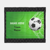 Voetbal in net fleece deken (Voorkant (Horizontaal))