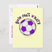 Voetbal in Paars Briefkaart (Voorkant / Achterkant)
