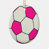 voetbal in roze keramisch ornament (Rechts)