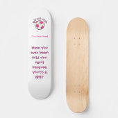 voetbal in roze skateboard (Voorkant)