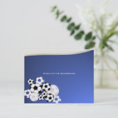 Voetbal Invitational Bar Mitswa Informatiekaartje (Staand voorkant)