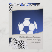 Voetbal Invitational Bar Mitswa Kaart (Voorkant / Achterkant)