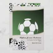 Voetbal Invitational Bar Mitswa Kaart (Voorkant / Achterkant)