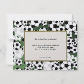 Voetbal Invitational Bar Mitswa Kaart (Achterkant)