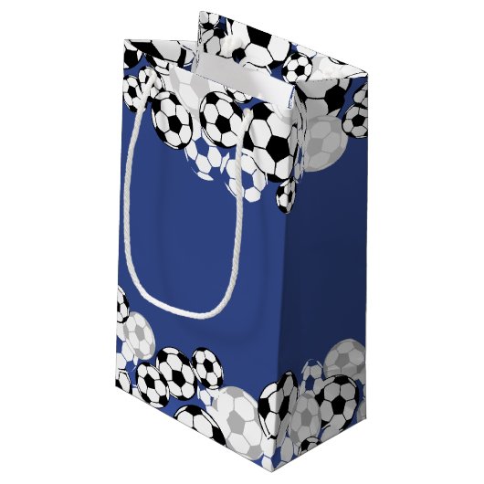 Voetbal Invitational Blue met tekst Klein Cadeauzakje (Achterkant Gekanteld)