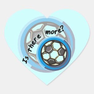 Voetbal is er meer overhemden en cadeautjes hart sticker
