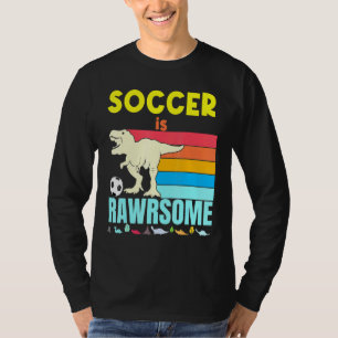 Voetbal is Geweldige Jongens Meisjes Voetbal Dinos T-shirt