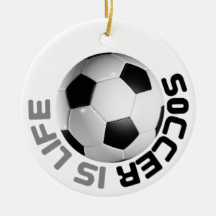 Voetbal is leven keramisch ornament