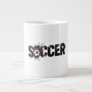 Voetbal Is Leven – Moderne Voetbaltypografie Ontwe Extra Grote Beker