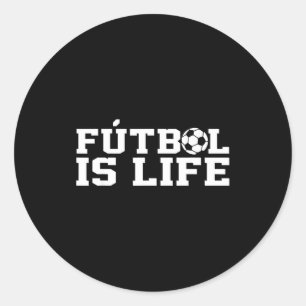 Voetbal Is Leven Voetbal Grappig Voetbal Liefhebbe Ronde Sticker