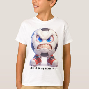 Voetbal is mijn Happy Place Afbeelding T-shirt
