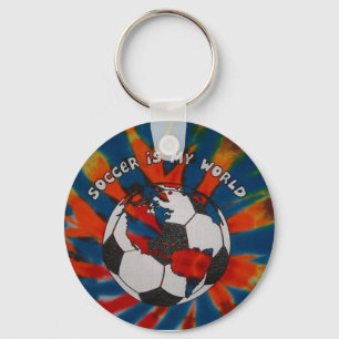 Voetbal is mijn wereld sleutelhanger