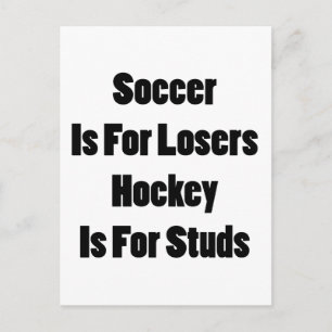 Voetbal is voor lossers Hocker is voor Studenten Briefkaart