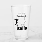 Voetbal Italië, aanpasbaar Glas (Voorkant)