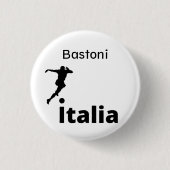 Voetbal Italië, aanpasbaar Ronde Button 3,2 Cm (Voorkant)