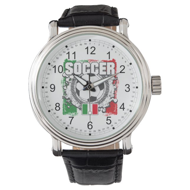 Voetbal Italië Horloge (Voorkant)
