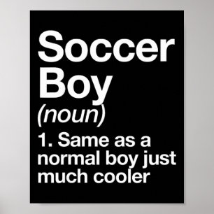 Voetbal Jongen Definitie Grappige Sport Poster